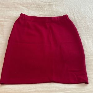 St. John Red Knit Skirt